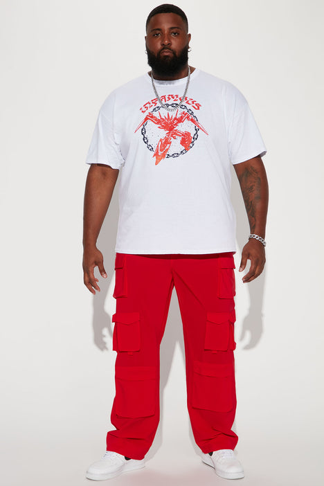 Red cargo pants hot sale fashion nova