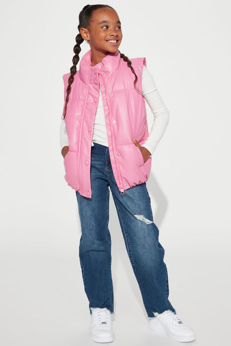 Mini If You Had My Love Puffer Vest Pink