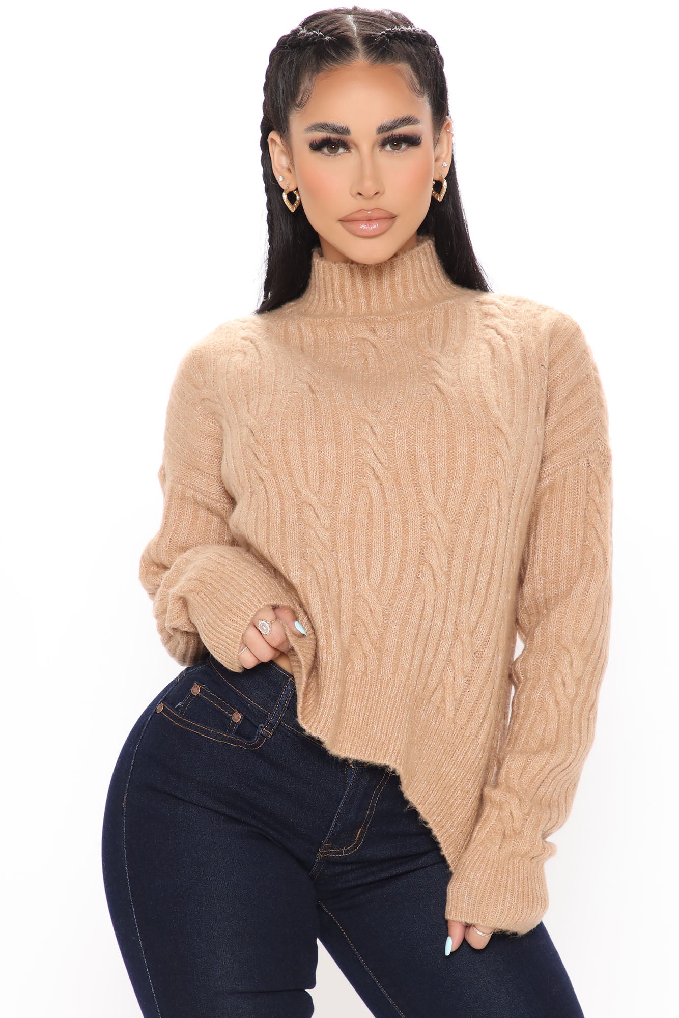 Fuzzy Feels Sweater Tan Fashion Nova Sweaters Fashion Nova