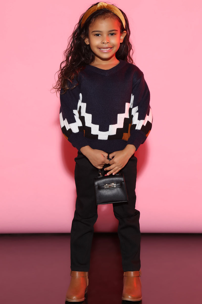 Mini In That Moment Colorblock Sweater - Navy/combo | Fashion Nova ...