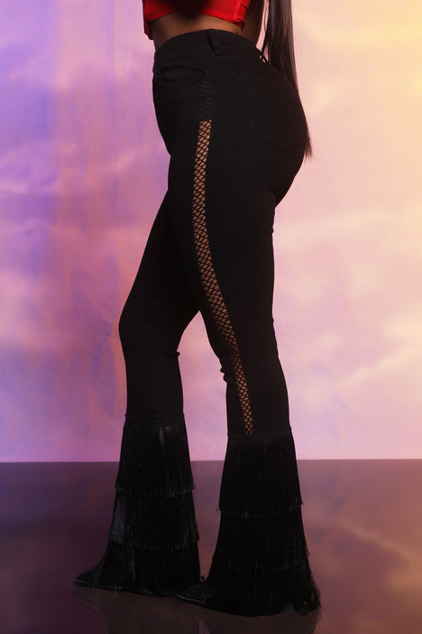 Fashion nova fringe jeans discount