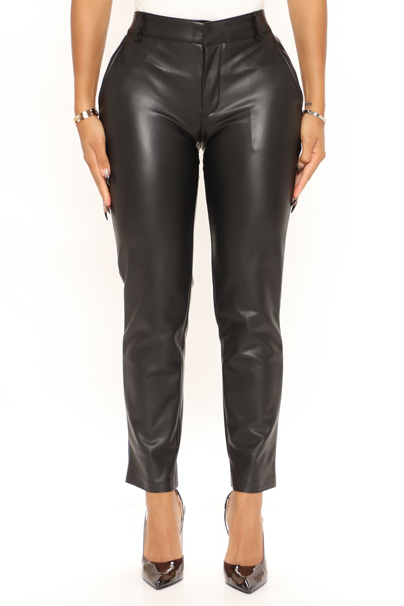 Sleek And Chic Faux Leather Pants - Black | Fashion Nova, Pants ...