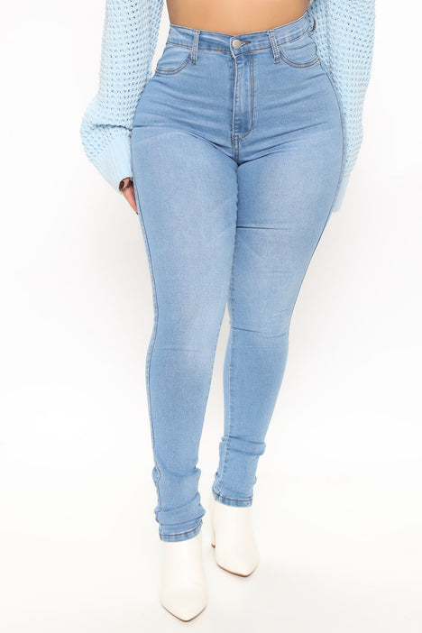 Say It Louder Stretch Jeggings Light Blue Wash