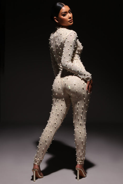 Pearl shop embellished jumpsuit