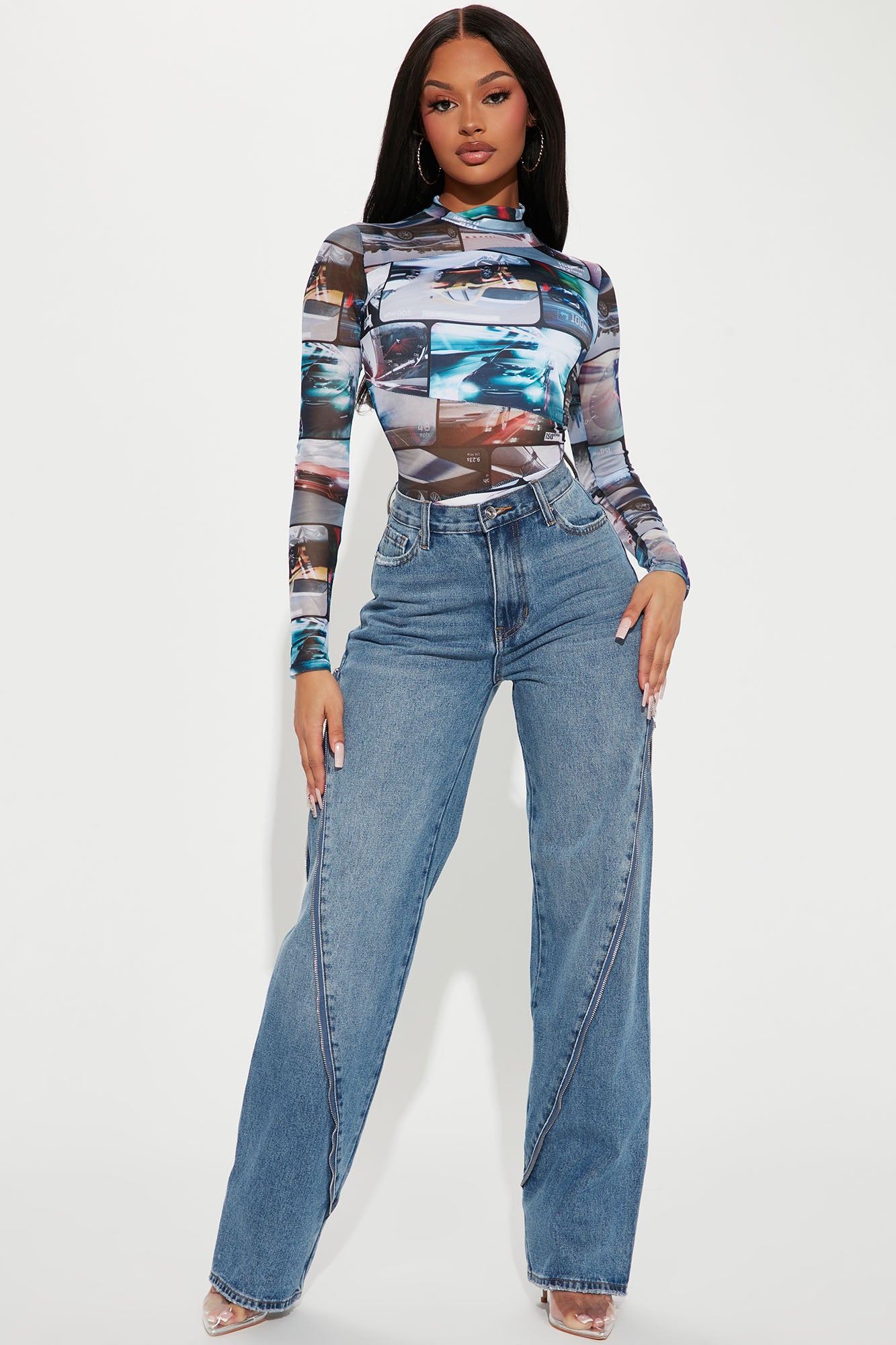 Fashion nova zipper jeans outlet