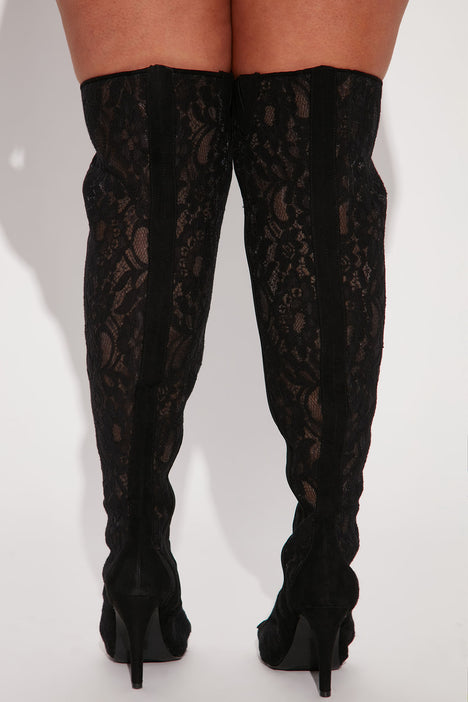 String thigh high sales boots