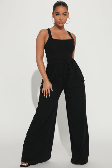 Keeping It Simple Jumpsuit Black Fashion Nova Jumpsuits