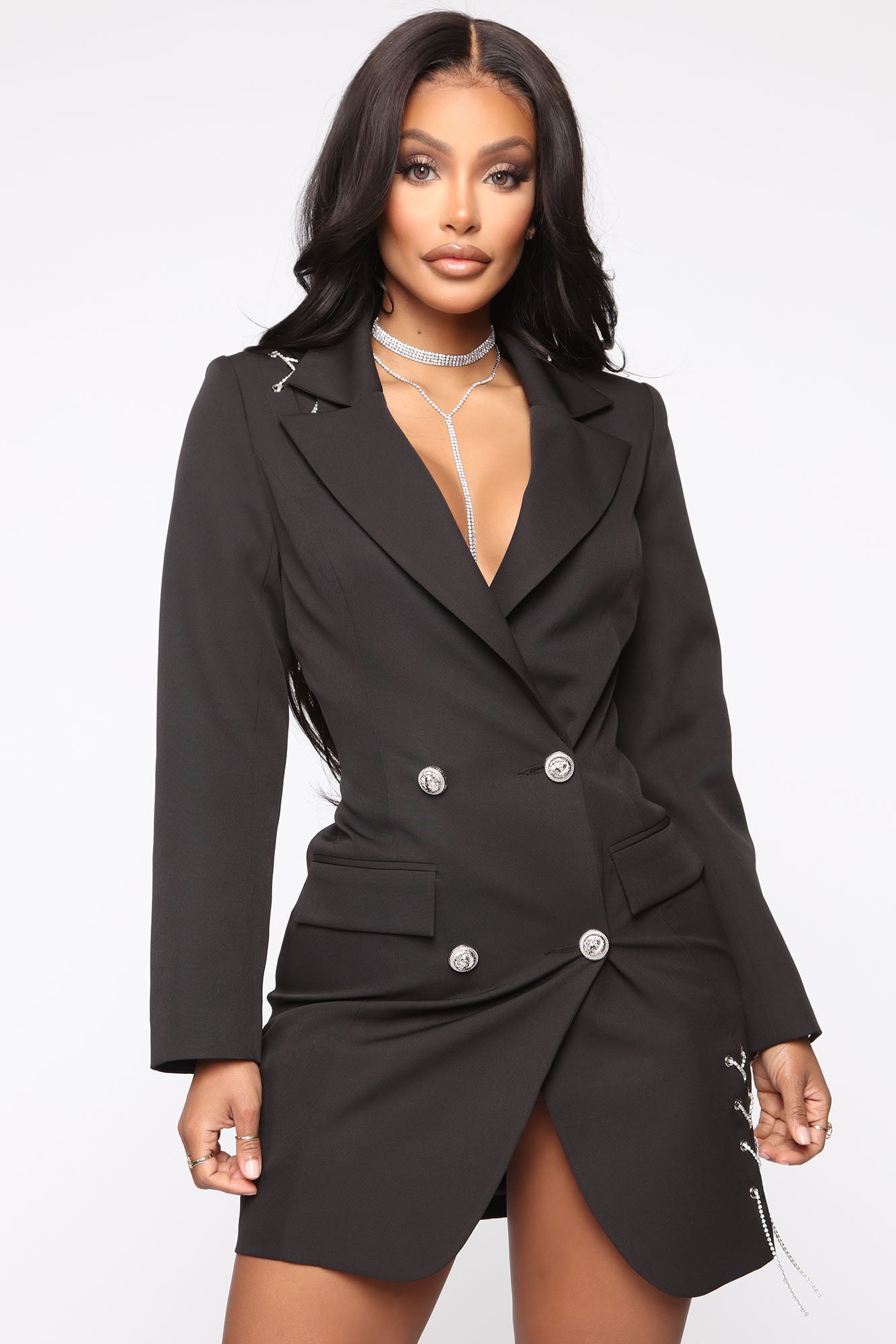 Jacket dress fashion nova top