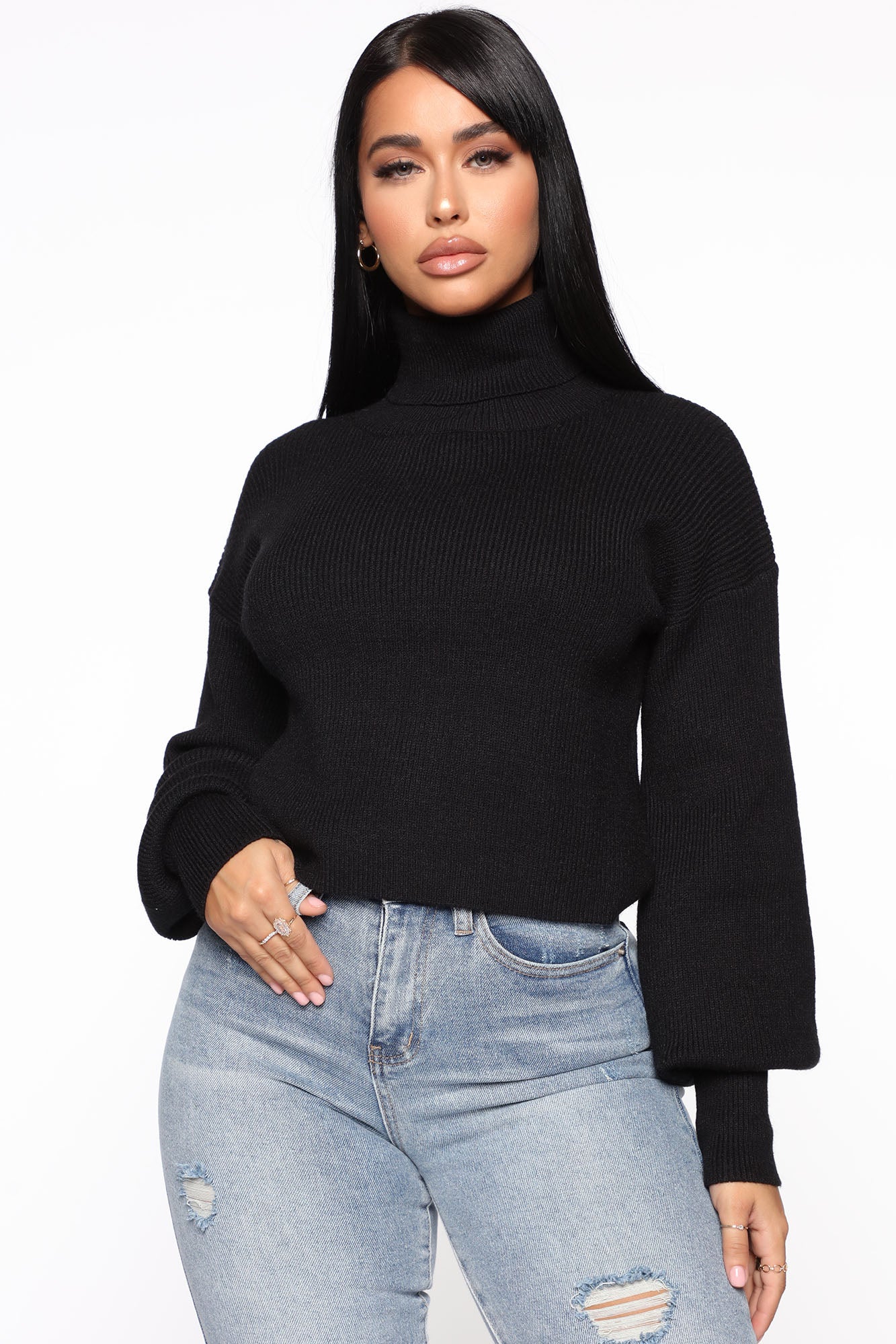 Black turtleneck fashion nova deals