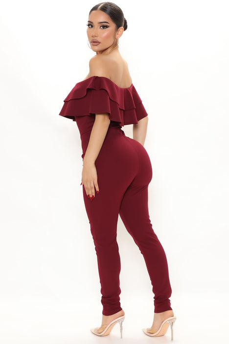 Ready to ruffle sale jumpsuit fashion nova