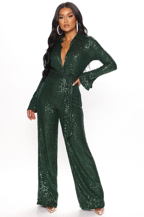 Elegant sequin online jumpsuit