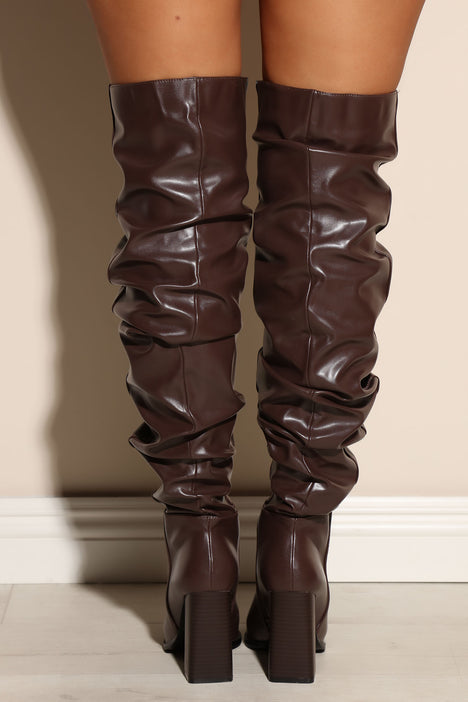 Scrunch thigh deals high boots