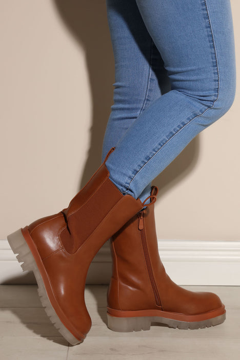 Flat tan deals booties