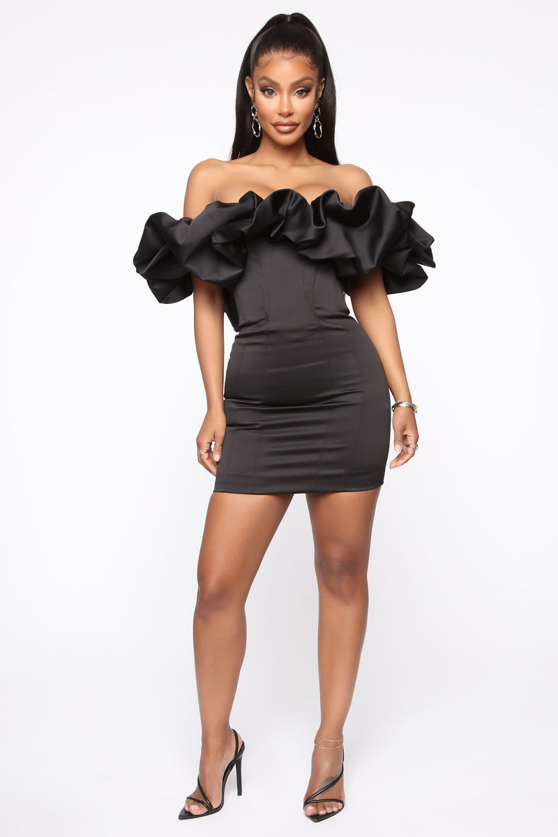 Throwing It Back Mini Dress - Black | Fashion Nova, Dresses | Fashion Nova