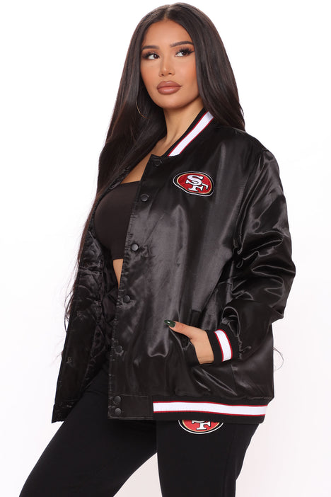 women's 49ers satin jacket