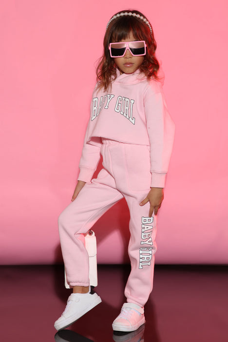 Mini Baby Girl Jogger Set Pink Fashion Nova Kids Sets