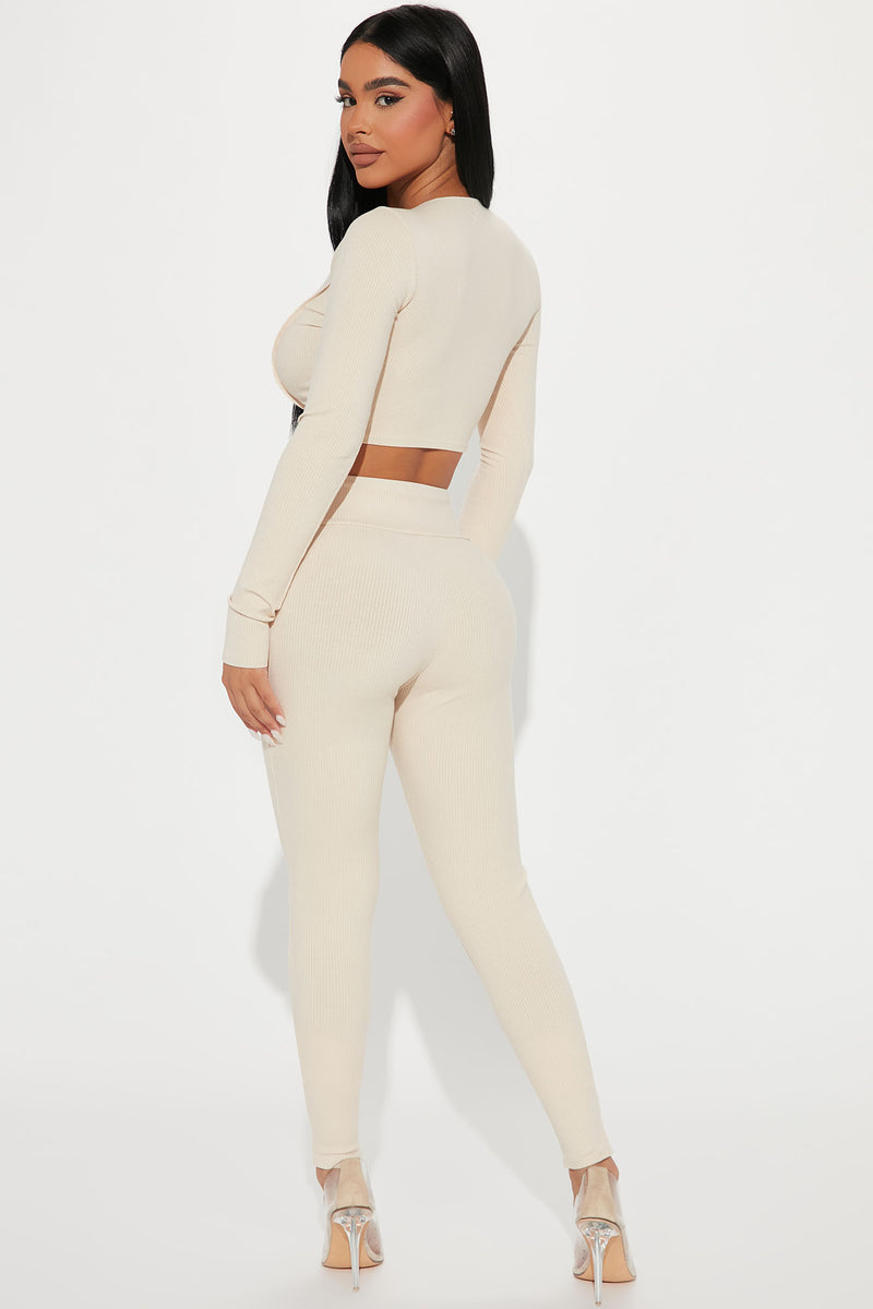 Lindsay Snatched Legging Set - Cream | Fashion Nova, Matching Sets ...