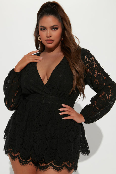 Plus size on sale lace romper
