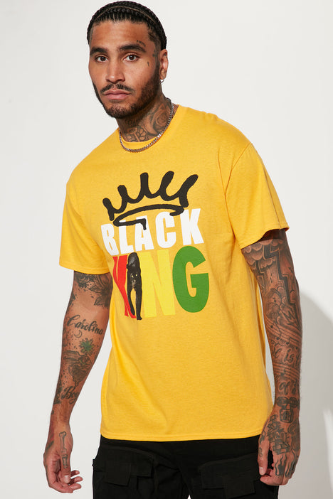 Black and yellow graphic sales tees