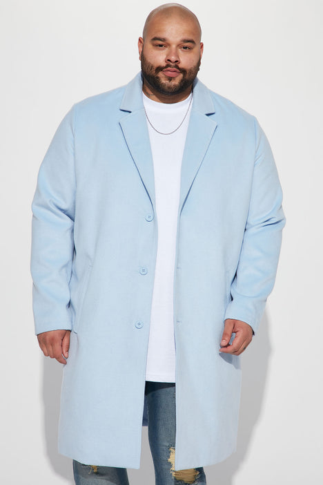 Light blue overcoat mens outlet