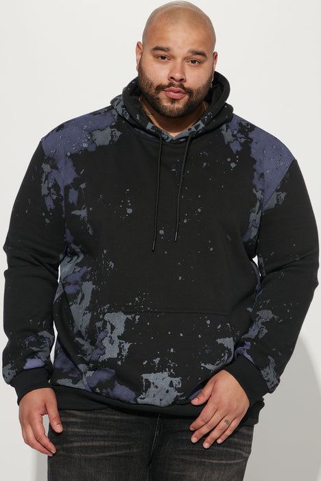 Galaxy splatter outlet pullover hoodie