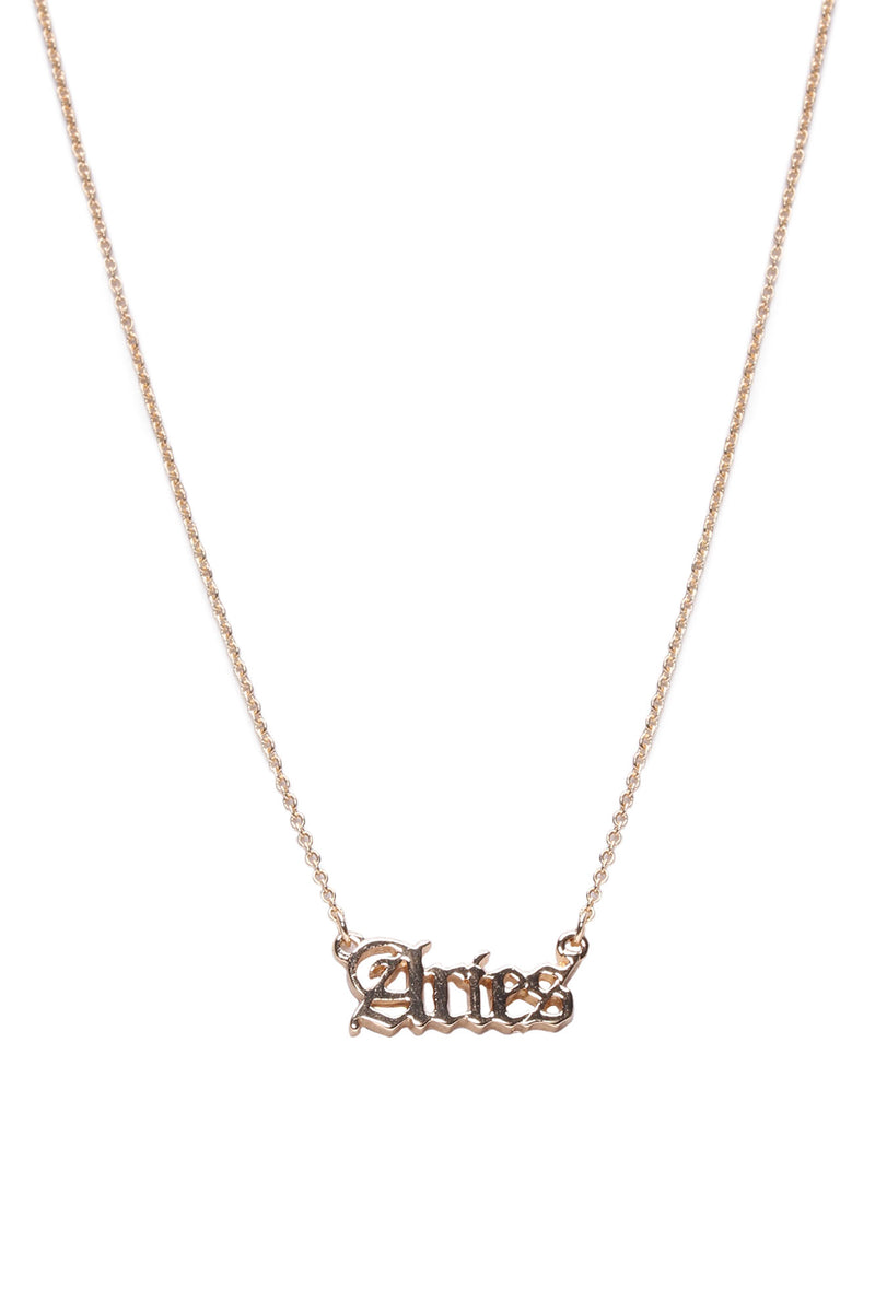 Aries Pendant Necklace - Gold | Fashion Nova, Jewelry | Fashion Nova