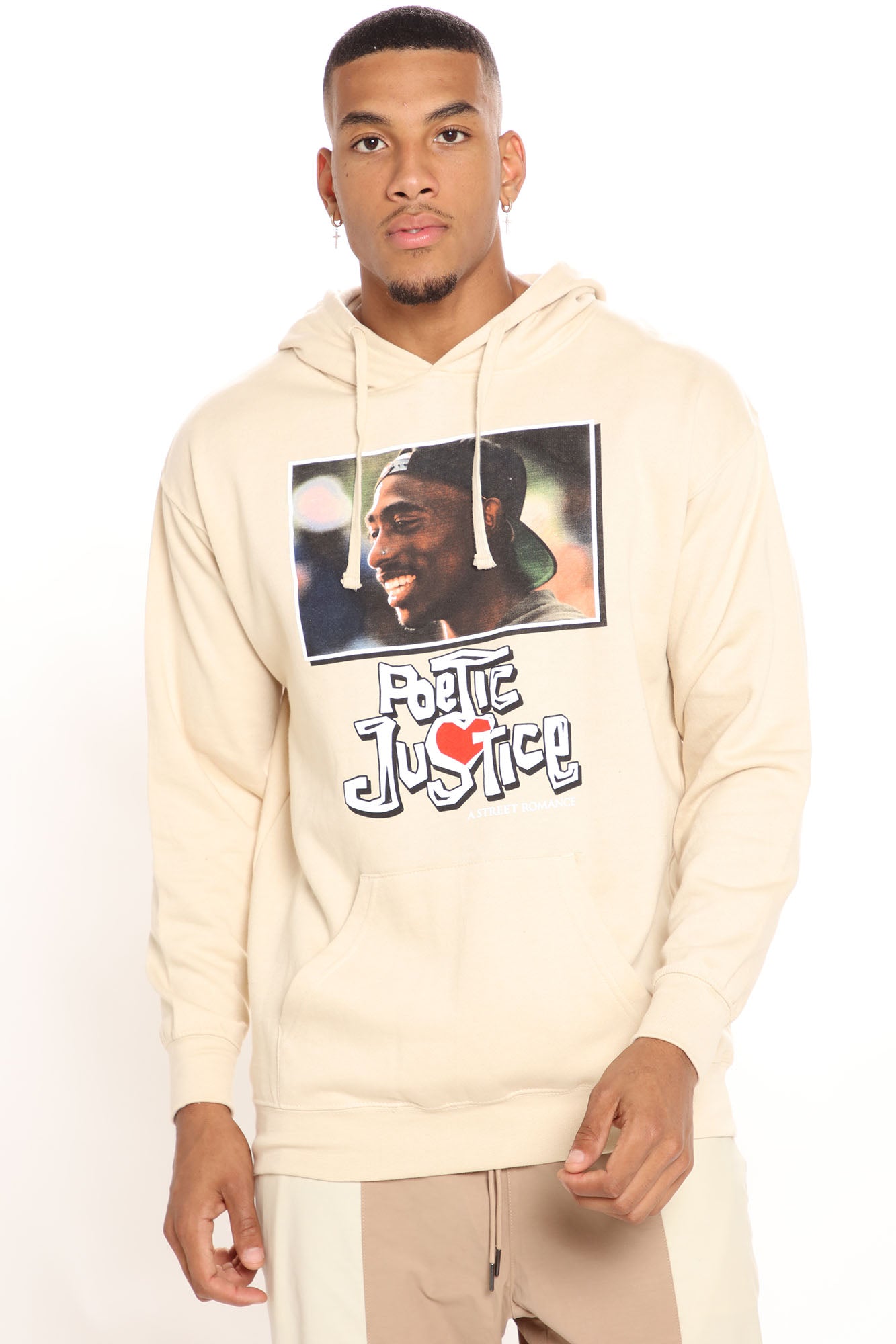 Tupac Poetic Justice Hoodie Sand