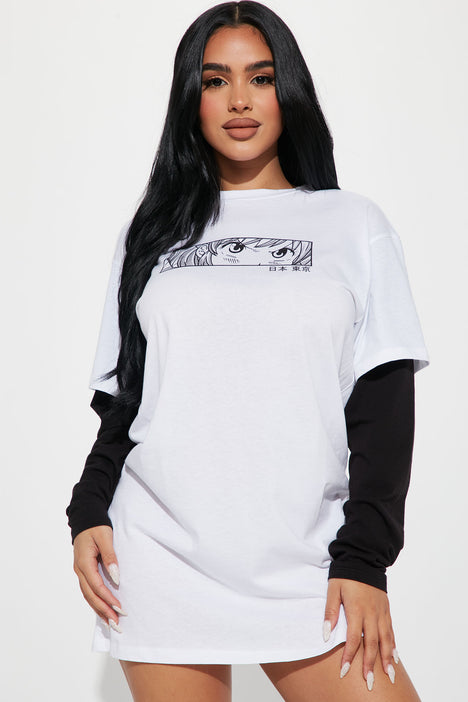 Anime t shirt dress new arrivals