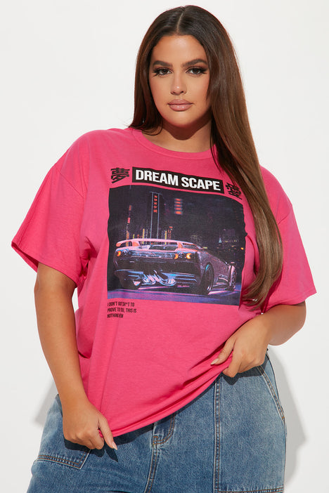Dream Scape Short Sleeve Tee - Pink | Fashion Nova, Screens Tops and  Bottoms | Fashion Nova