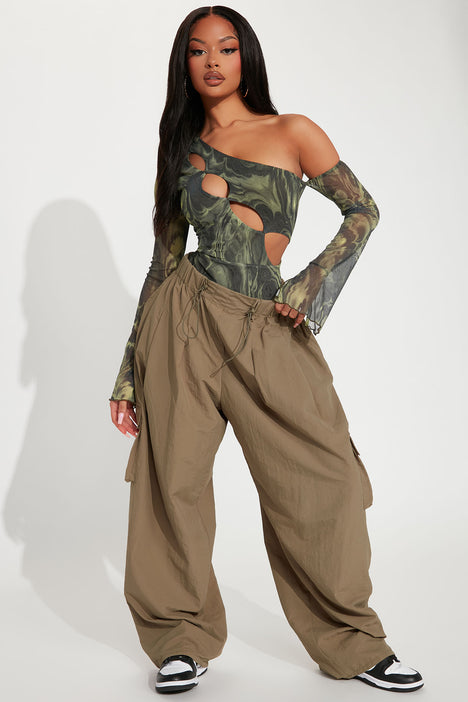 Hard Candy Parachute Pant Olive Fashion Nova Pants Fashion Nova