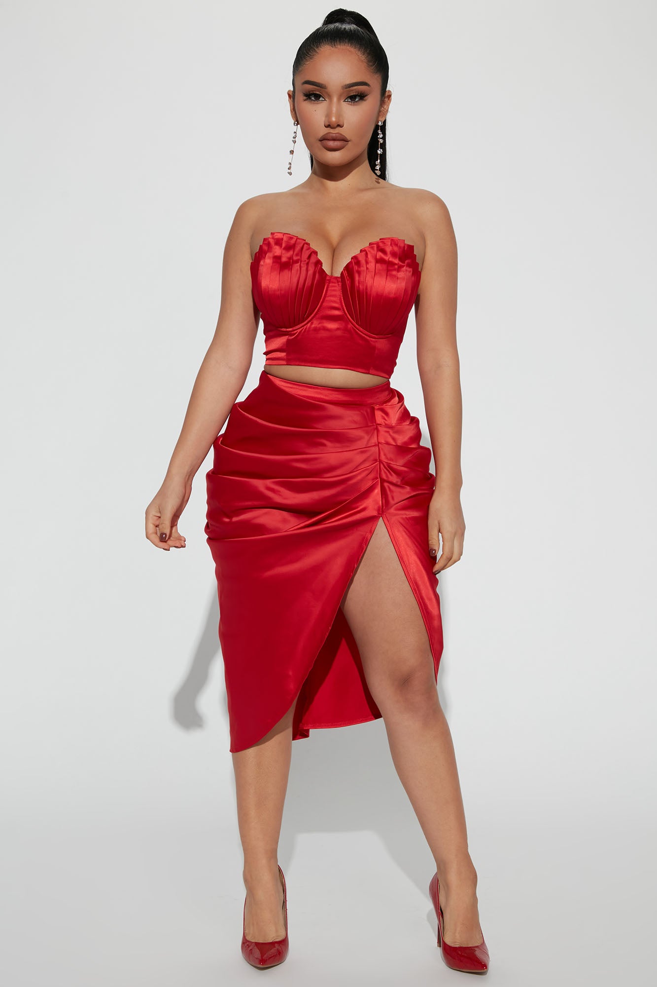 Satin skirt fashion best sale nova