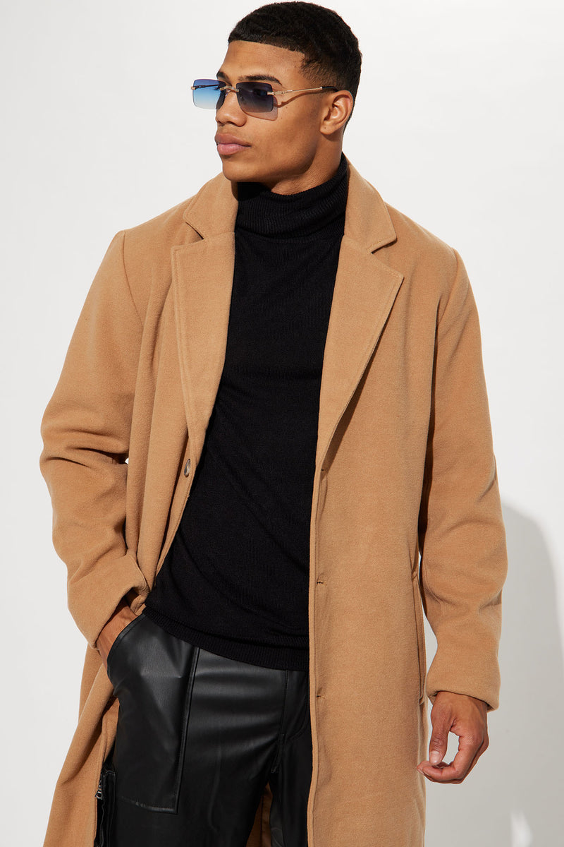Structured Long Coat - Tan | Fashion Nova, Mens Jackets | Fashion Nova