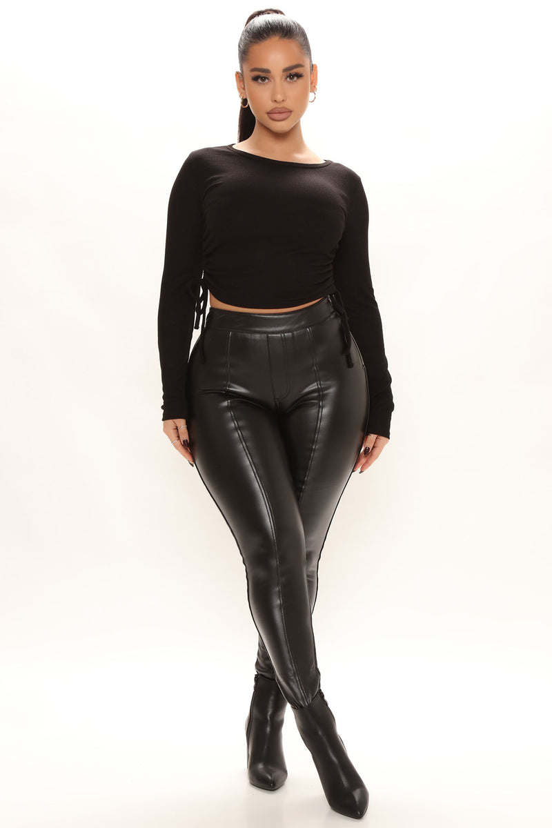 She's So Lovely Long Sleeve Top - Black | Fashion Nova, Basic Tops ...