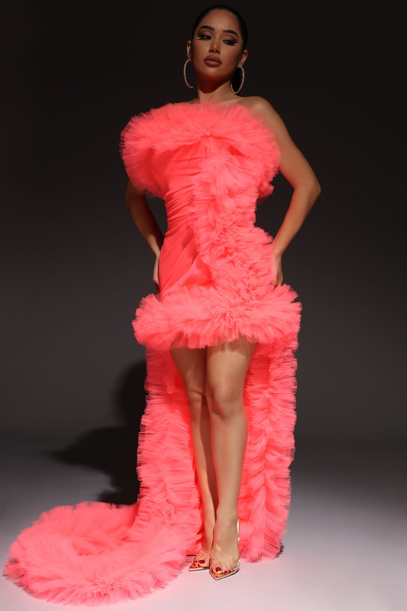 Coral dress fashion nova store