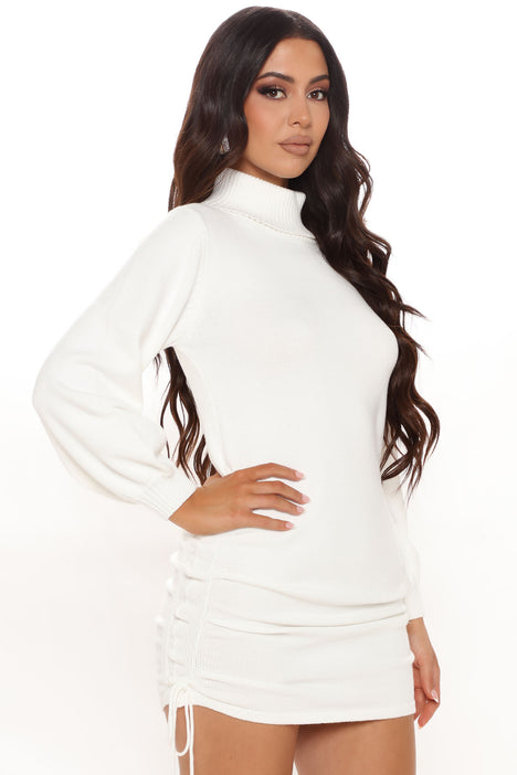 Fashion nova white sales sweater dress