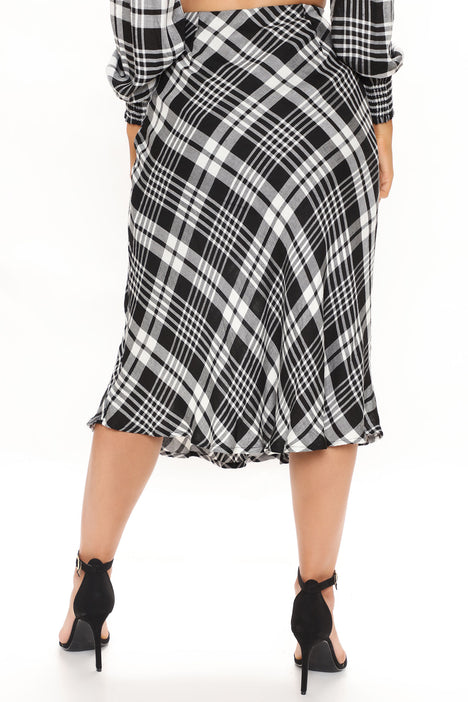 Plaid midi skirt 20 online
