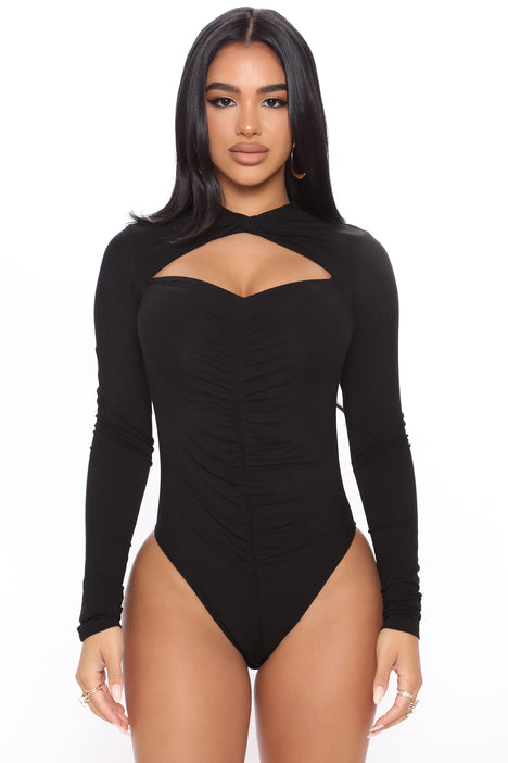 Arianna Snatched Bodysuit - Black, Fashion Nova, Bodysuits