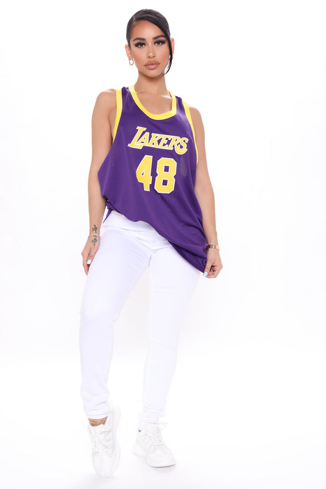 NBA Head Coach Lakers Jersey Top- Purple, Fashion Nova, Screens Tops and  Bottoms