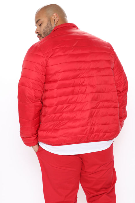 Wesley Packable Puffer Jacket Red Fashion Nova Mens Jackets