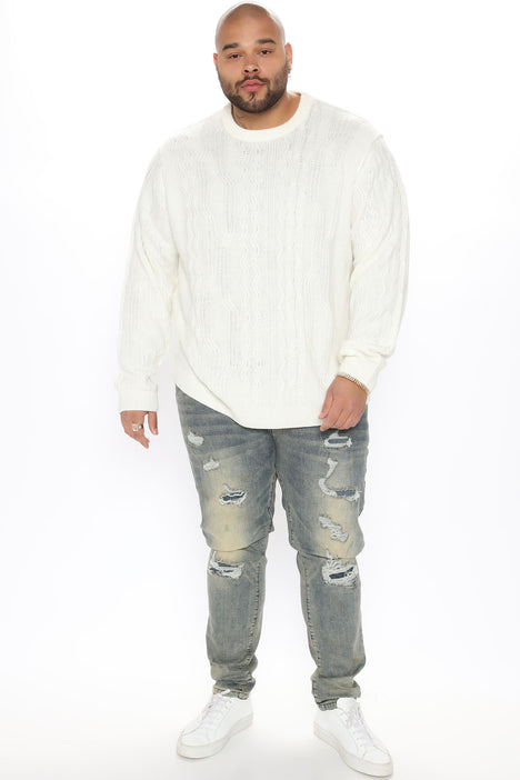 Fashion nova white on sale sweater