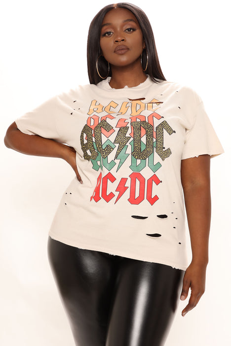ACDC Distressed Band Tee Sand