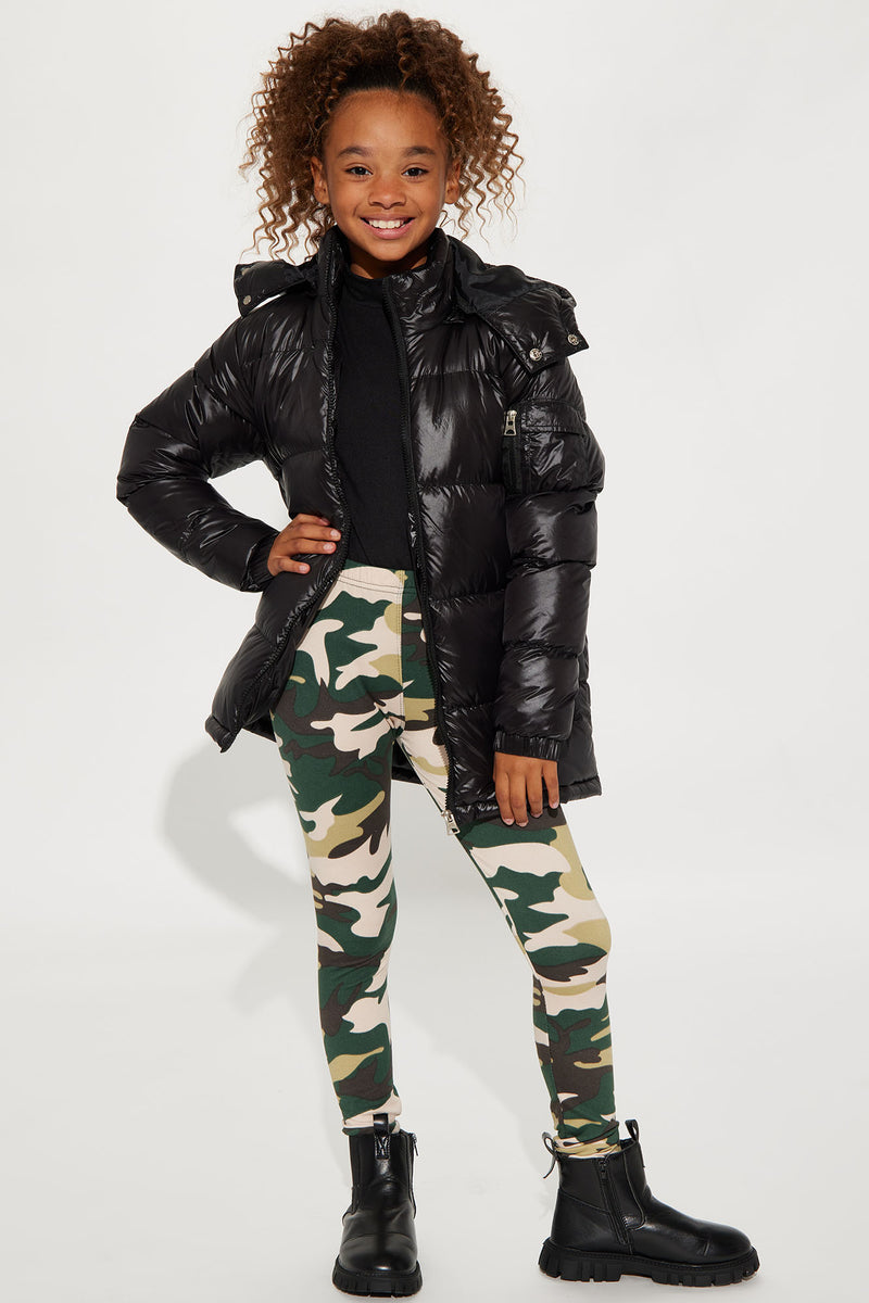Mini I'm A Soldier Fleece Lined Leggings - Camouflage | Fashion Nova ...