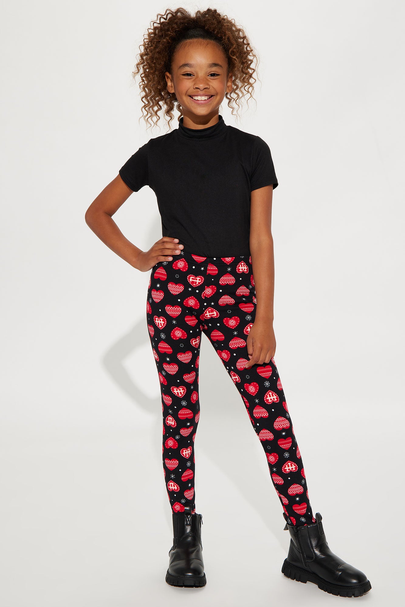 Mini Love You Lots 2 Pack Fleece Lined Legging Red combo