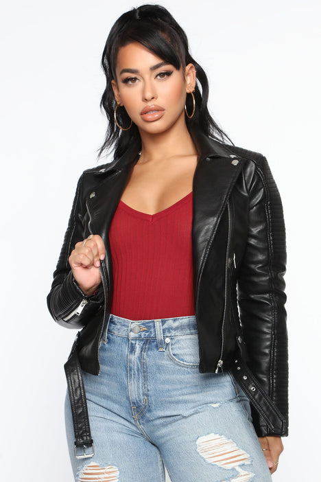 Fashion nova biker top jacket