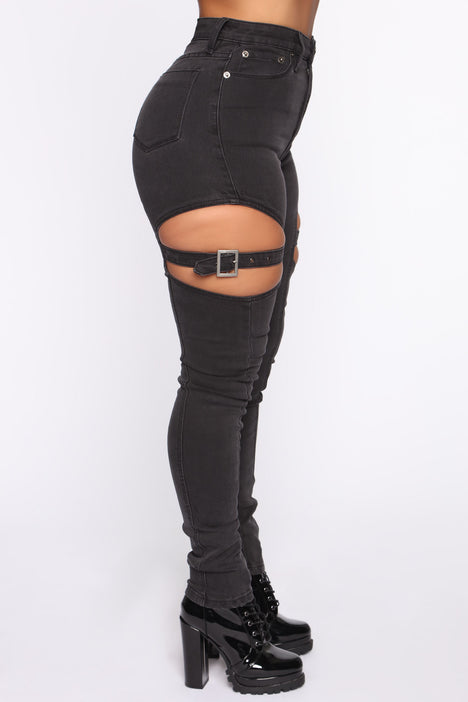 Fashion nova buckle jeans sale