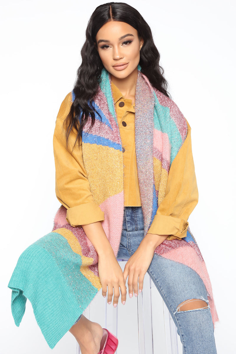 Blocked You Out Colorblock Scarf - Pink/combo | Fashion Nova ...