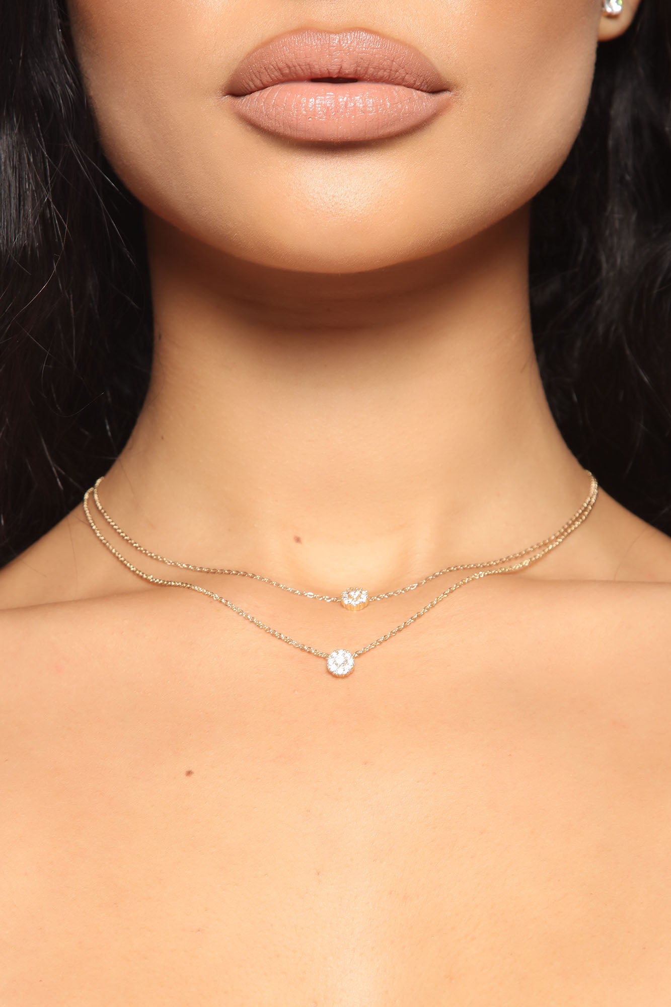 Dainty layered gold deals necklace