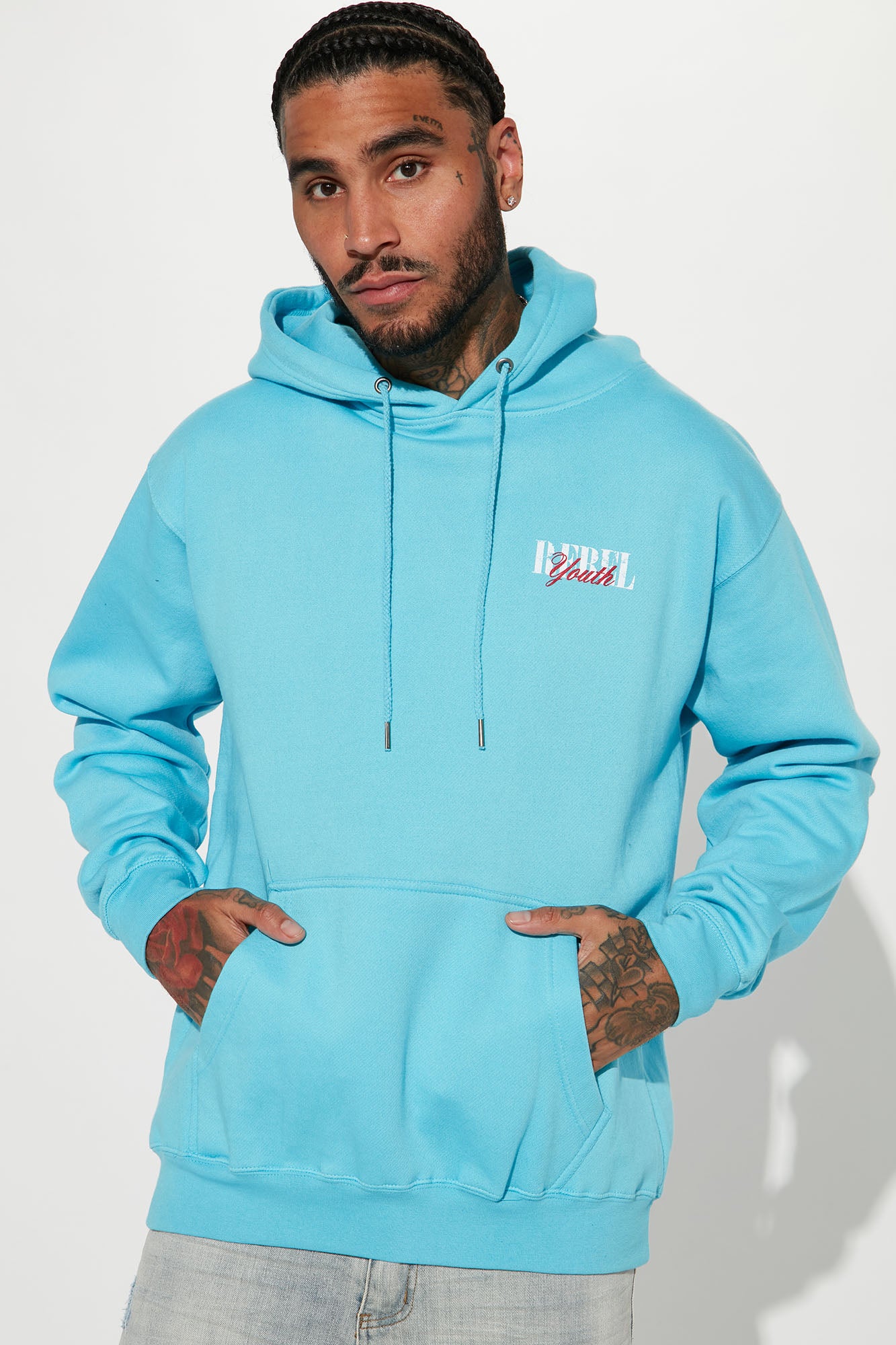 Rebel Youth Hoodie Light Blue