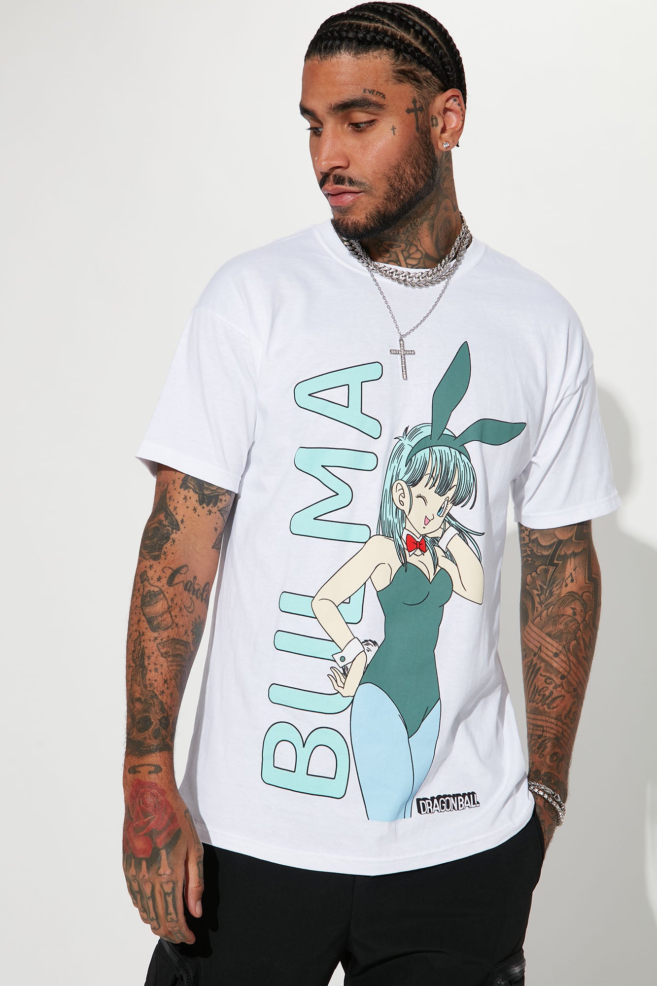 Dragon Ball Z Bulma Bunny Short Sleeve Tee White
