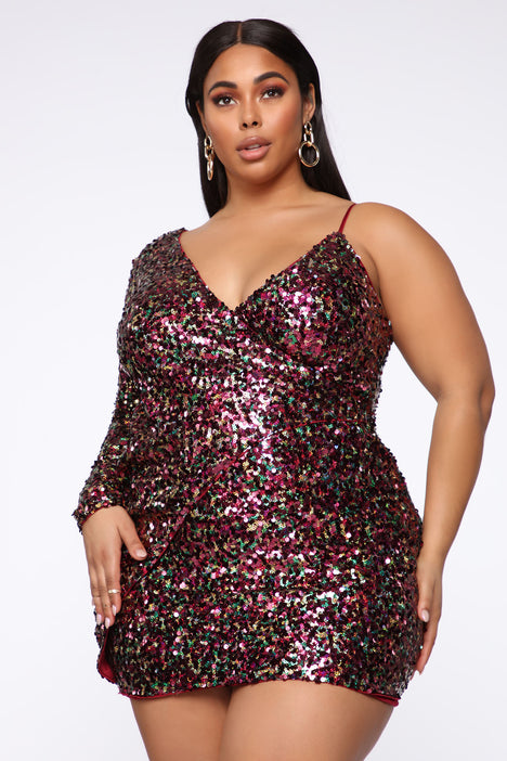 Plus size sequin dress fashion nova store